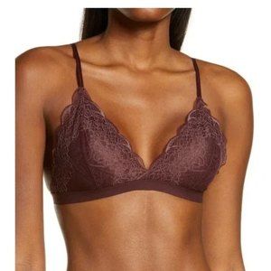 Madewell Tan/Nude Lace Triangle Liana Bralette S